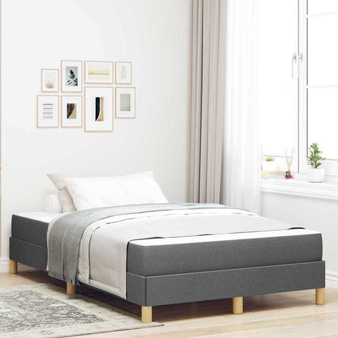 Letto a molle Grigio scuro 120 x 190 cm Tessuto