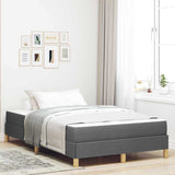 Letto a molle Grigio scuro 120 x 190 cm Tessuto