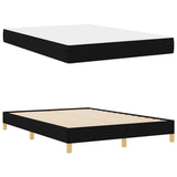 Letto a molle con materasso Nero 140 x 190 cm Tessuto