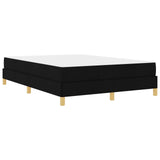 Letto a molle con materasso Nero 140 x 190 cm Tessuto