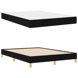 Letto a molle con materasso Nero 140 x 190 cm Tessuto