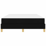 Letto a molle con materasso Nero 140 x 190 cm Tessuto