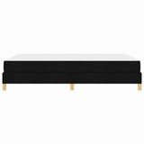Letto a molle con materasso Nero 140 x 190 cm Tessuto