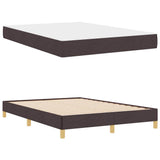 Letto a molle con materasso Marrone Scuro 140 x 190 cm Tessuto