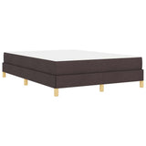 Letto a molle con materasso Marrone Scuro 140 x 190 cm Tessuto