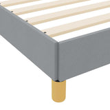 Letto a molle Grigio chiaro 140 x 200 cm Tessuto