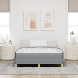 Letto a molle Grigio chiaro 140 x 200 cm Tessuto