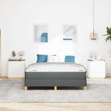 Letto a molle Grigio scuro 140 x 200 cm Tessuto