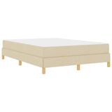 Letto a molle con materasso Crema 140 x 200 cm Tessuto
