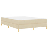 Letto a molle con materasso Crema 140 x 200 cm Tessuto