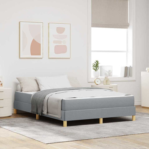 Letto a molle Grigio chiaro 160 x 200 cm Tessuto