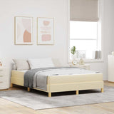 Letto a molle Crema 160 x 200 cm Tessuto