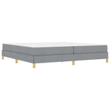Letto a molle Grigio chiaro 200 x 200 cm Tessuto