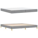 Letto a molle Grigio chiaro 200 x 200 cm Tessuto