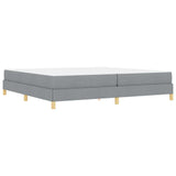 Letto a molle Grigio chiaro 200 x 200 cm Tessuto