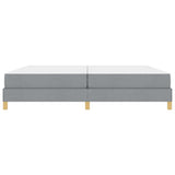 Letto a molle Grigio chiaro 200 x 200 cm Tessuto