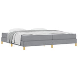 Letto a molle Grigio chiaro 200 x 200 cm Tessuto
