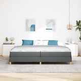 Letto a molle Grigio scuro 200 x 200 cm Tessuto