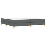 Letto a molle Grigio scuro 200 x 200 cm Tessuto