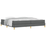 Letto a molle Grigio scuro 200 x 200 cm Tessuto