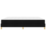 Letto a molle Nero 200 x 200 cm Tessuto