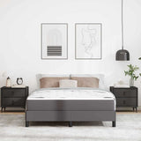 Struttura del letto con materasso Grigio 140 x 190 cm Tessuto