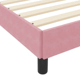 Letto a molle con materasso Rosa 120 x 190 cm Tessuto