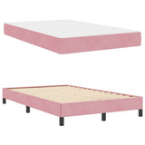 Letto a molle con materasso Rosa 120 x 190 cm Tessuto