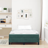 Letto a molle con materasso Verde Scuro 120 x 200 cm Tessuto