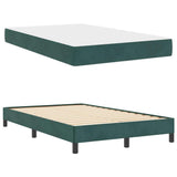 Letto a molle con materasso Verde Scuro 120 x 200 cm Tessuto