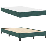 Letto a molle con materasso Verde Scuro 120 x 200 cm Tessuto
