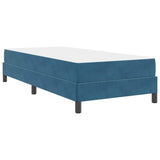 Letto a molle con materasso Blu Scuro 90 x 210 cm Tessuto