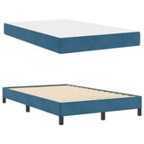 Letto a molle con materasso Blu Scuro 120 x 210 cm Tessuto