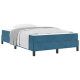 Letto a molle con materasso Blu Scuro 120 x 210 cm Tessuto