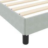 Letto a molle con materasso Grigio chiaro 160 x 210 cm Tessuto