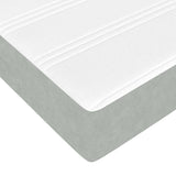 Letto a molle con materasso Grigio chiaro 160 x 210 cm Tessuto