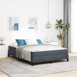 Letto a molle con materasso Grigio scuro 160 x 210 cm Tessuto