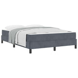 Letto a molle con materasso Grigio scuro 160 x 210 cm Tessuto