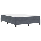 Letto a molle con materasso Grigio scuro 160 x 210 cm Tessuto