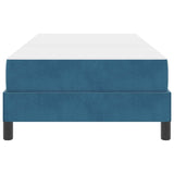 Letto a molle con materasso Blu Scuro 80 x 220 cm Tessuto