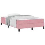 Letto a molle con materasso Rosa 120 x 220 cm Tessuto
