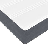 Letto a molle con materasso Grigio scuro 180 x 220 cm Tessuto