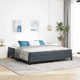 Letto a molle con materasso Grigio scuro 180 x 220 cm Tessuto