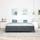 Letto a molle con materasso Grigio scuro 180 x 220 cm Tessuto