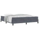 Letto a molle con materasso Grigio scuro 180 x 220 cm Tessuto
