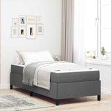 Letto a molle con materasso Grigio scuro 90 x 190 cm Tessuto