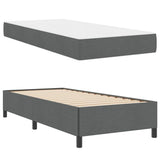 Letto a molle con materasso Grigio scuro 90 x 190 cm Tessuto