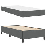 Letto a molle con materasso Grigio scuro 90 x 190 cm Tessuto