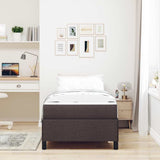 Letto a molle Marrone Scuro 100 x 200 cm Tessuto