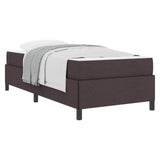 Letto a molle Marrone Scuro 100 x 200 cm Tessuto